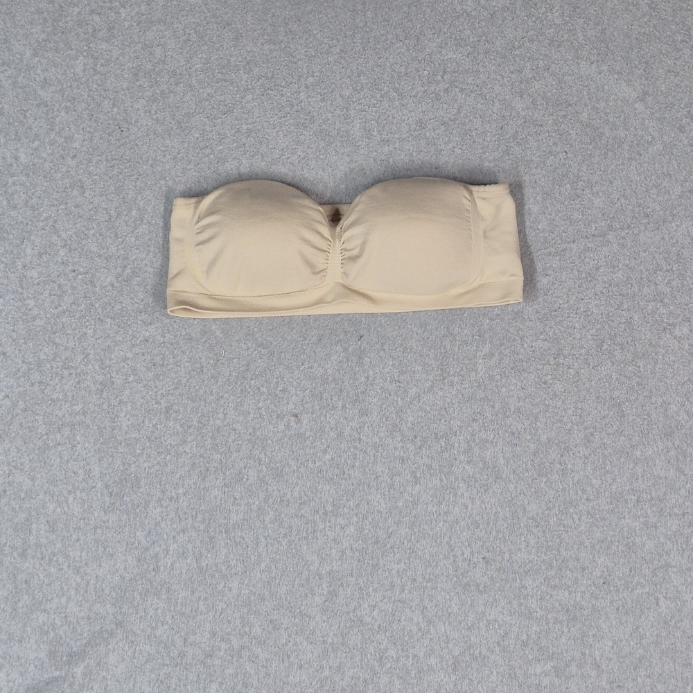 Ambrielle Women Bra Medium Beige Bandeau Wireless Knit Strapless